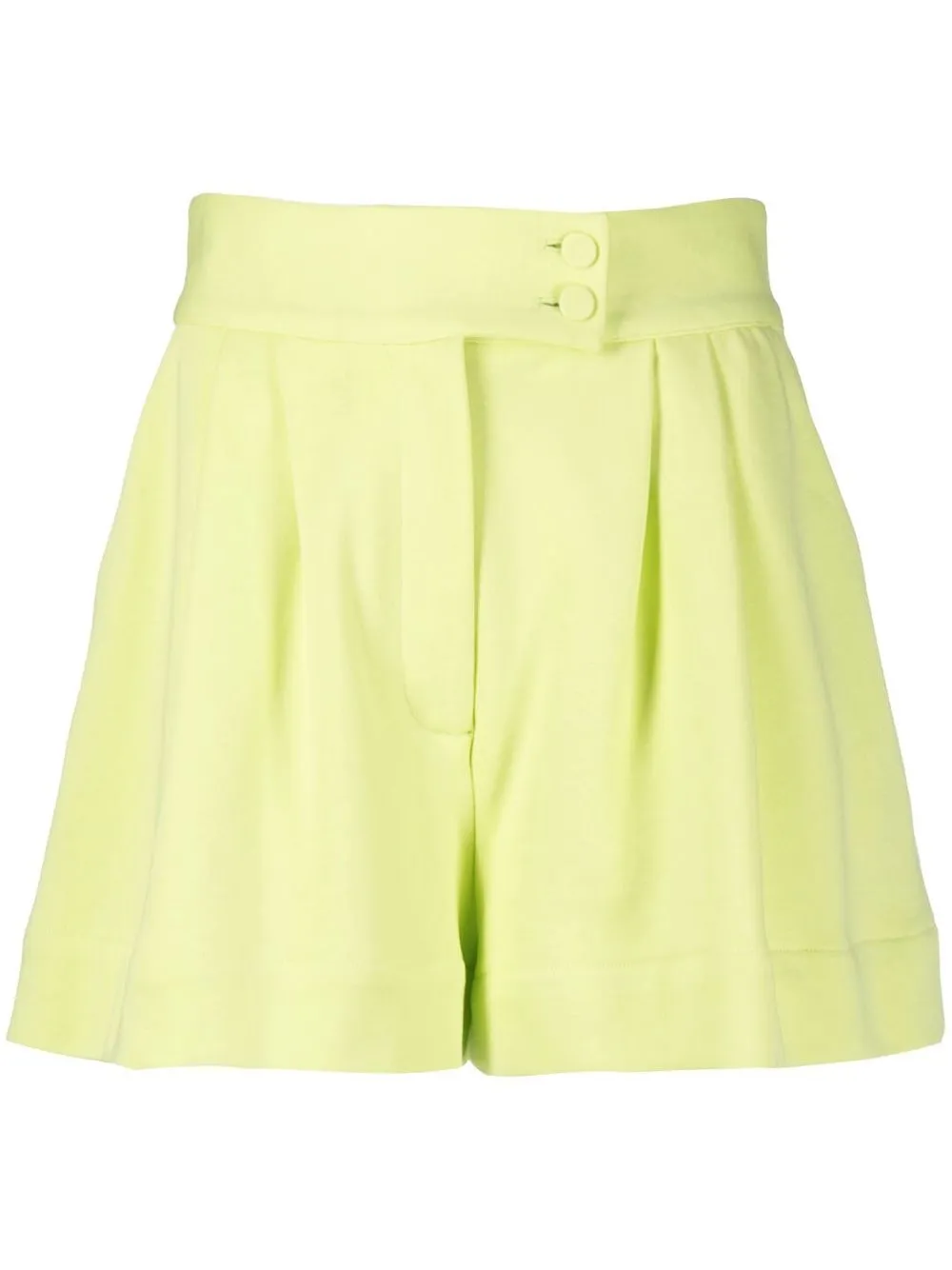 

STYLAND shorts plisados de tiro alto - Verde