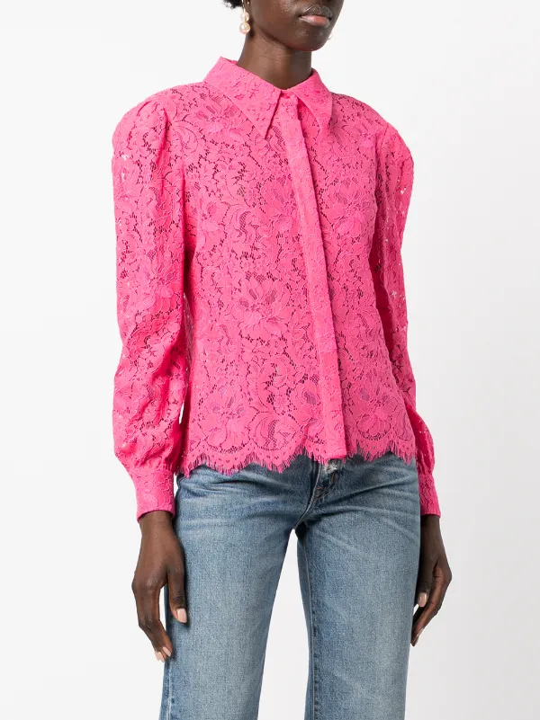 L'Agence Jenica Lace long-sleeve Shirt 