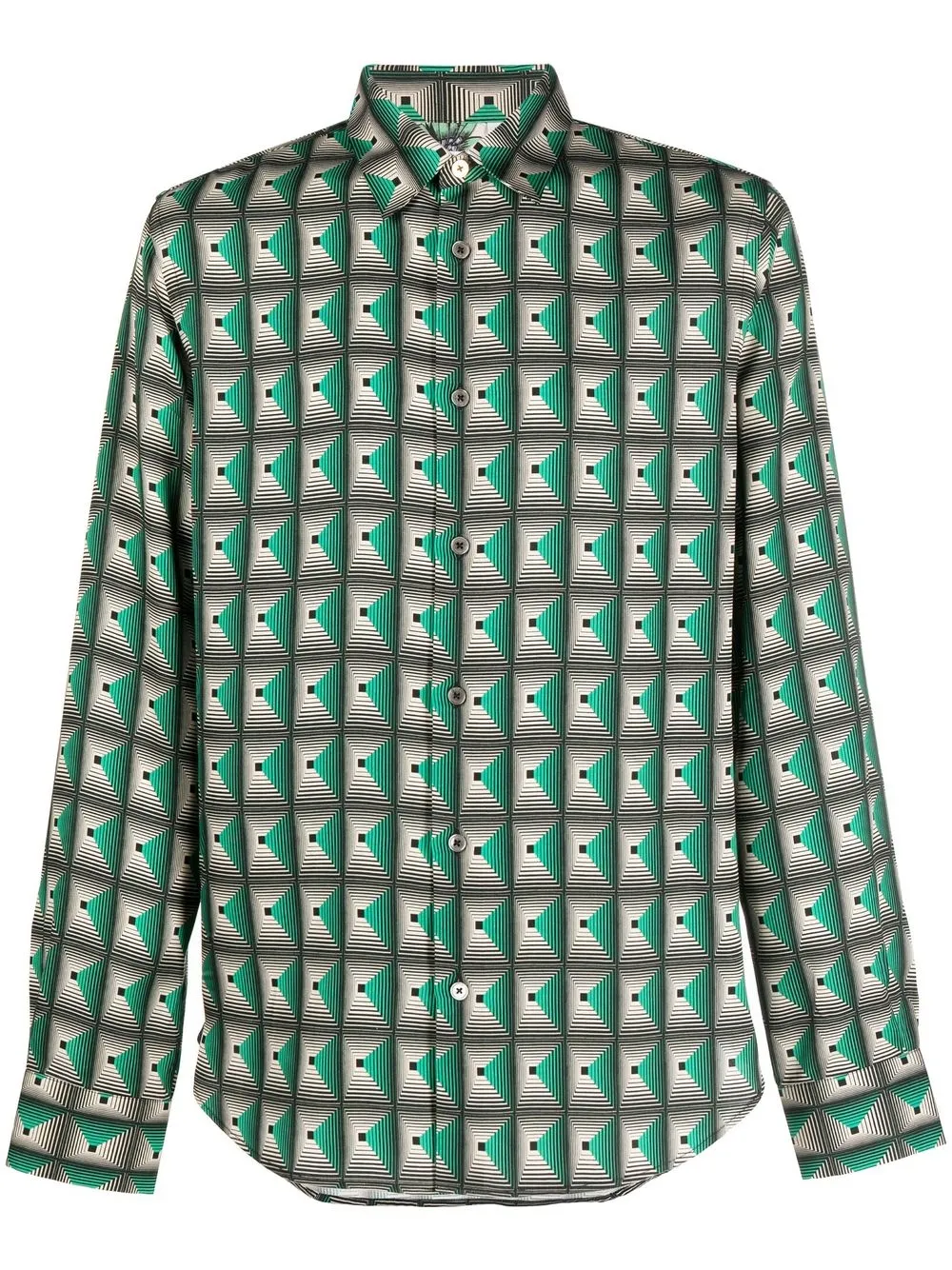 

Paul Smith camisa con estampado geométrico - Verde