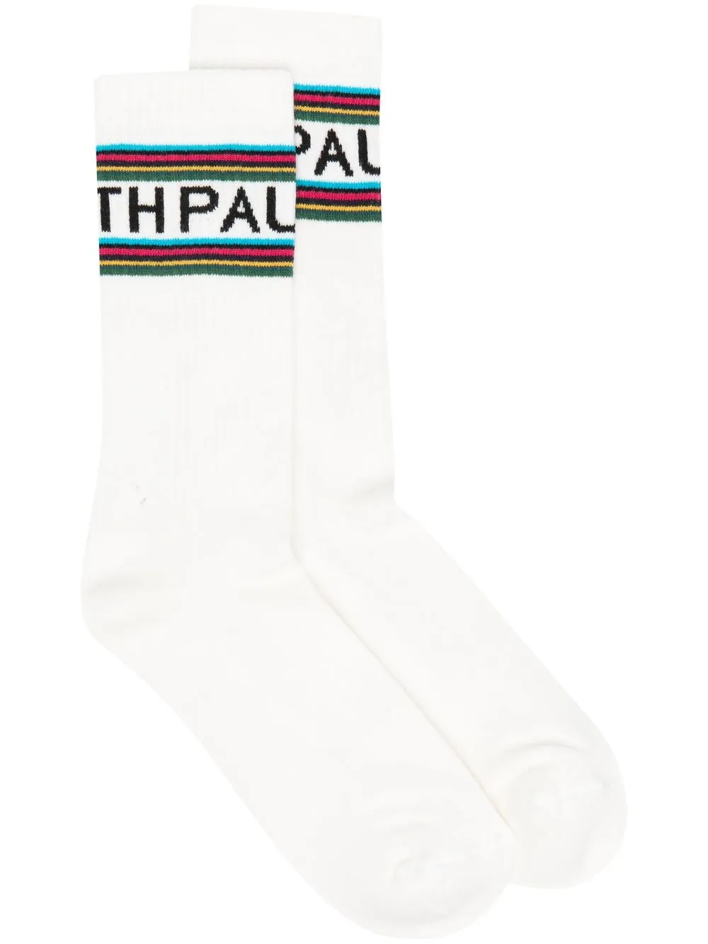 

PS Paul Smith logo stripe organic cotton-blend socks - White