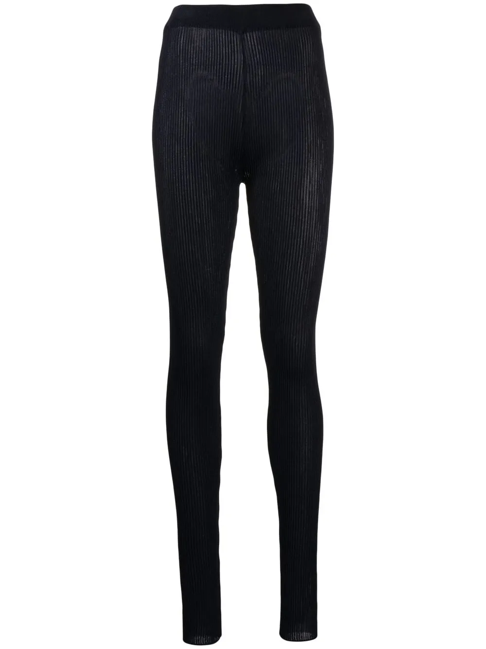 

Low Classic high-waist ribbed leggings - Blue