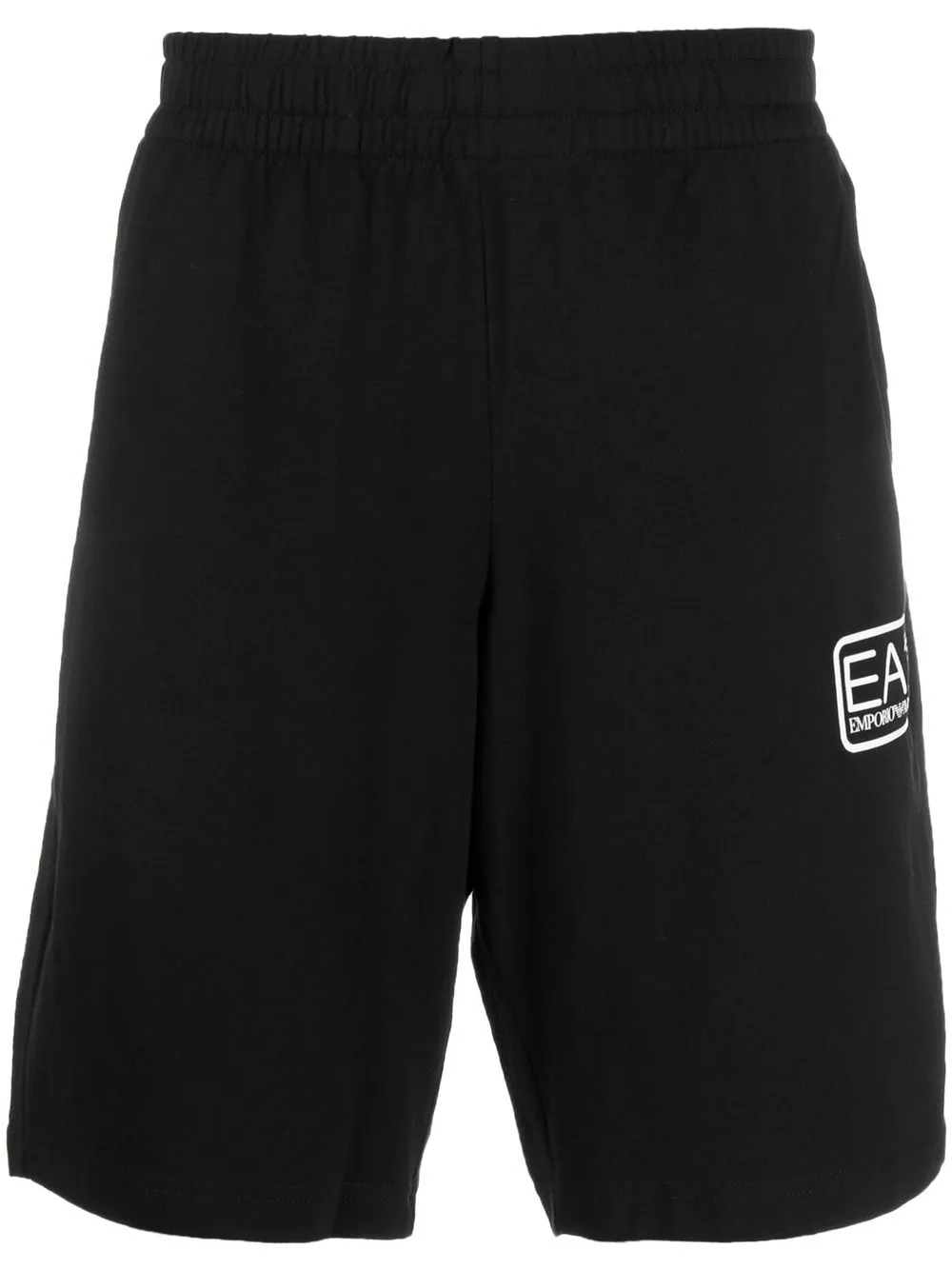 

Ea7 Emporio Armani logo-print track shorts - Black