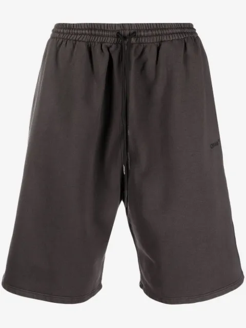 Off-White Diag-stripe cotton shorts