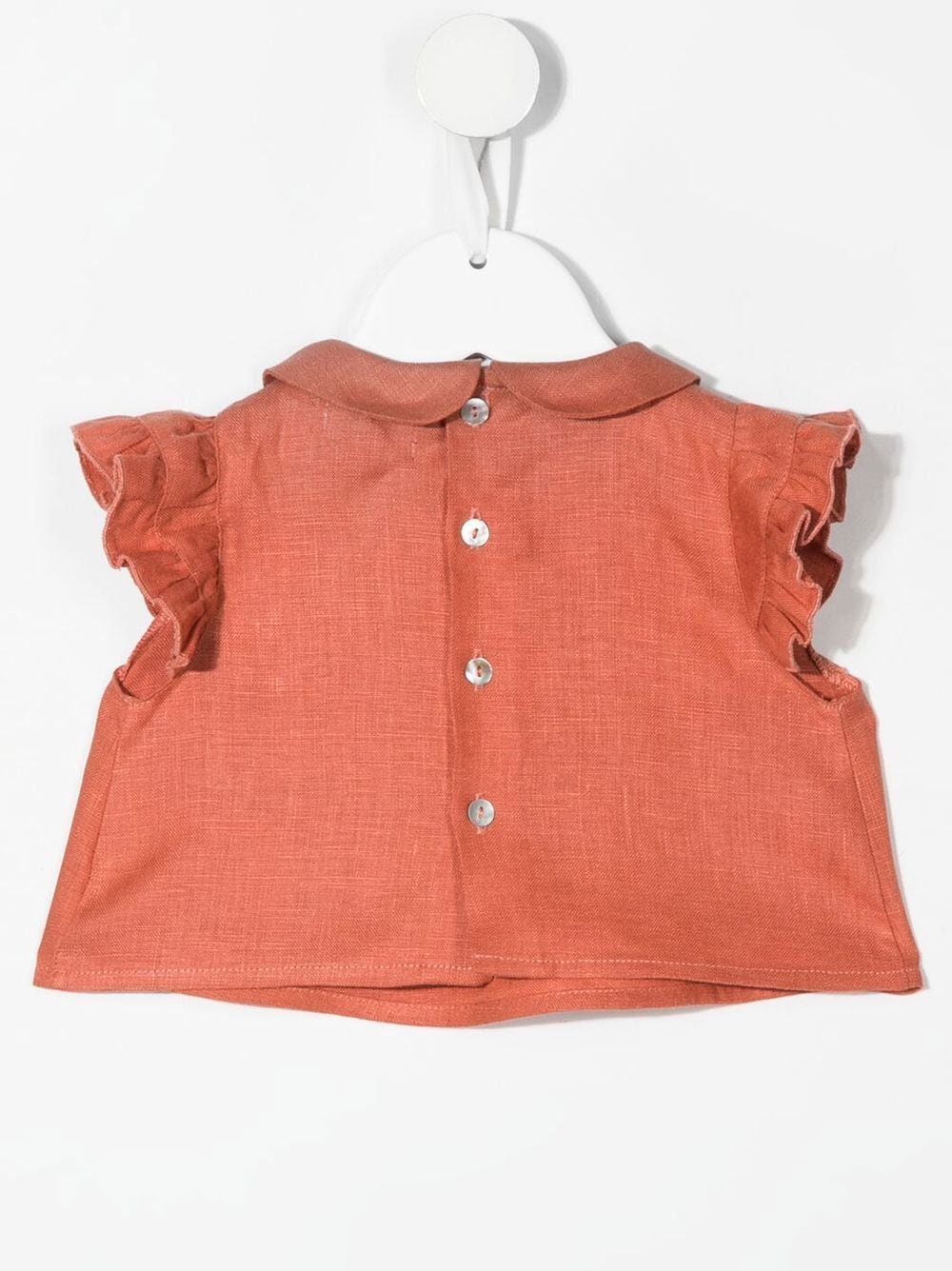 Donsje Blouse met Peter Pan kraag - Oranje