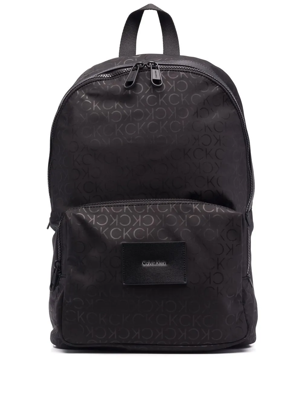 

Calvin Klein logo zipped backpack - Black