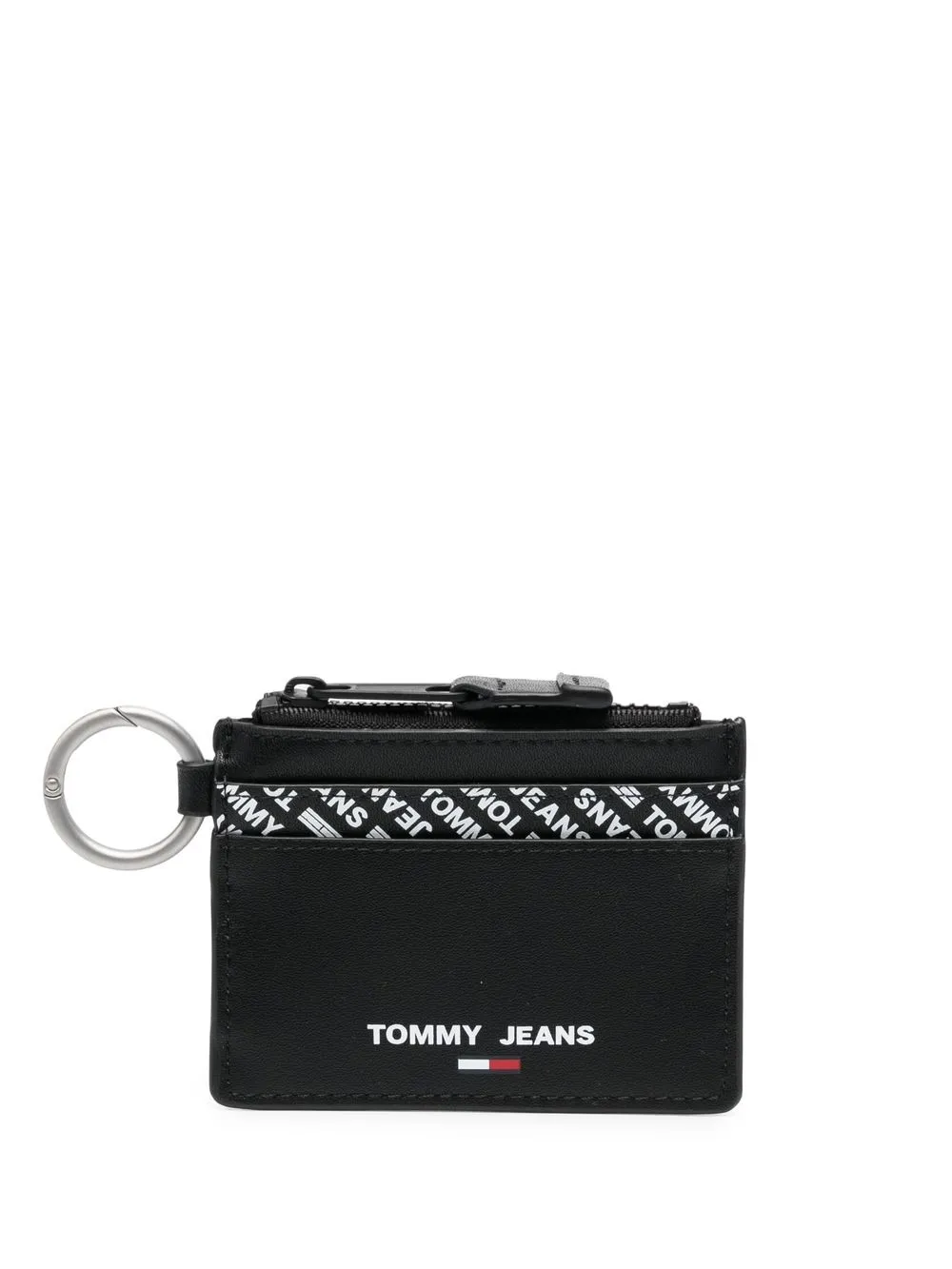 

Tommy Jeans cartera con cierre y logo - Negro