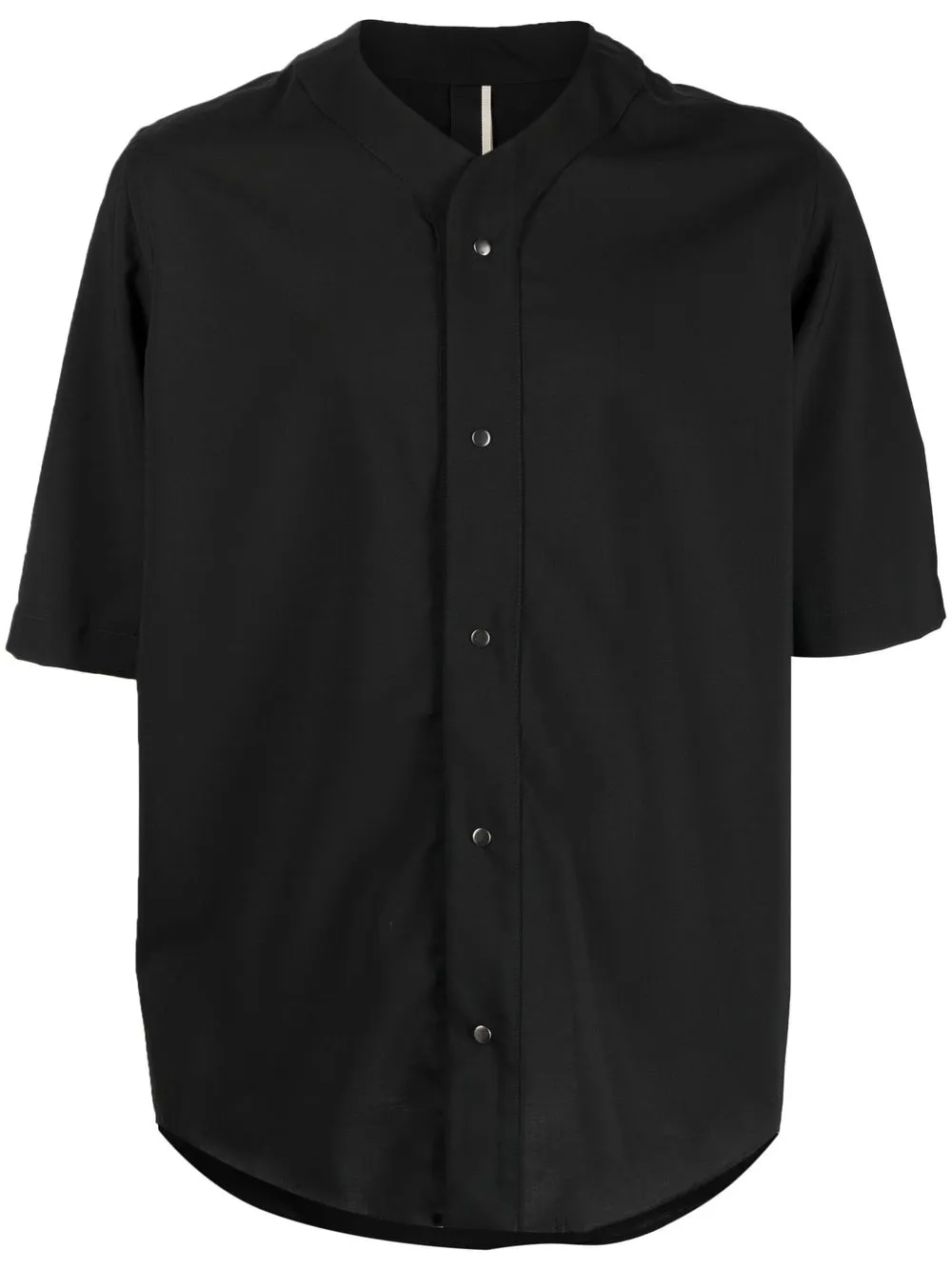 

Low Brand camisa sin cuello de manga corta - Negro