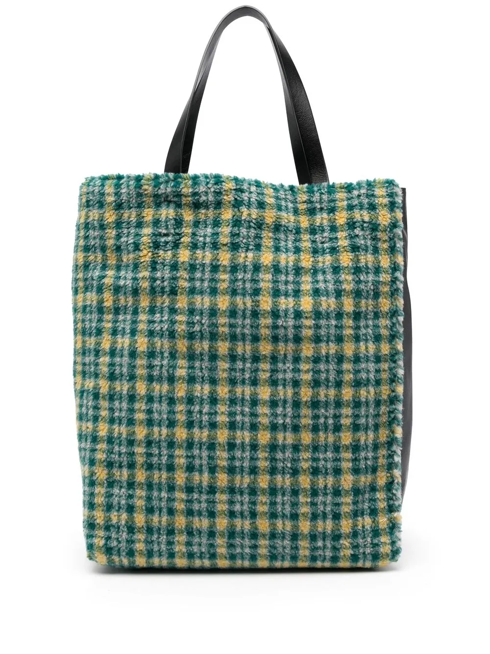 

Marni check-pattern tote bag - Green