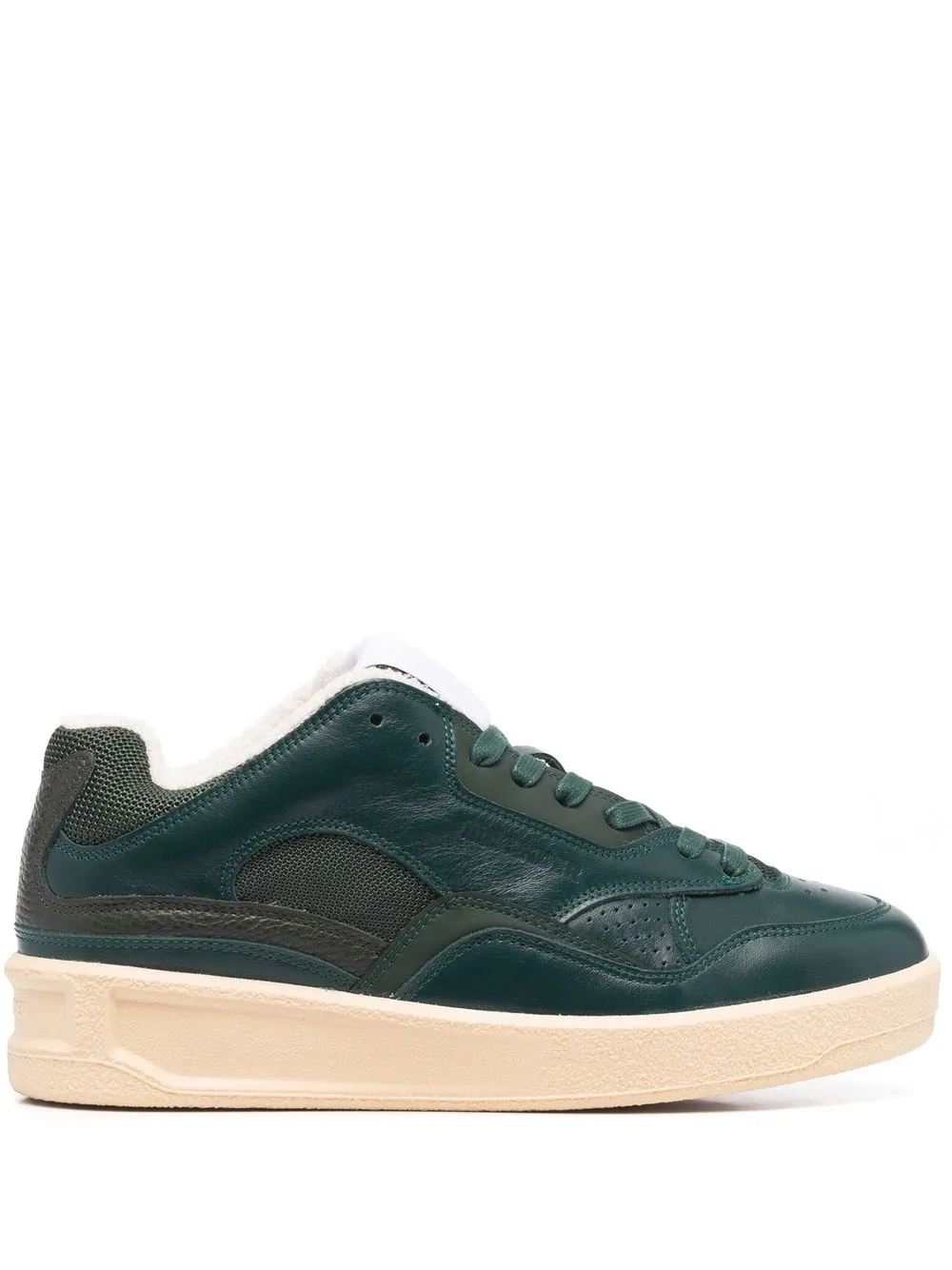 

Jil Sander tenis bajos con agujetas - Verde