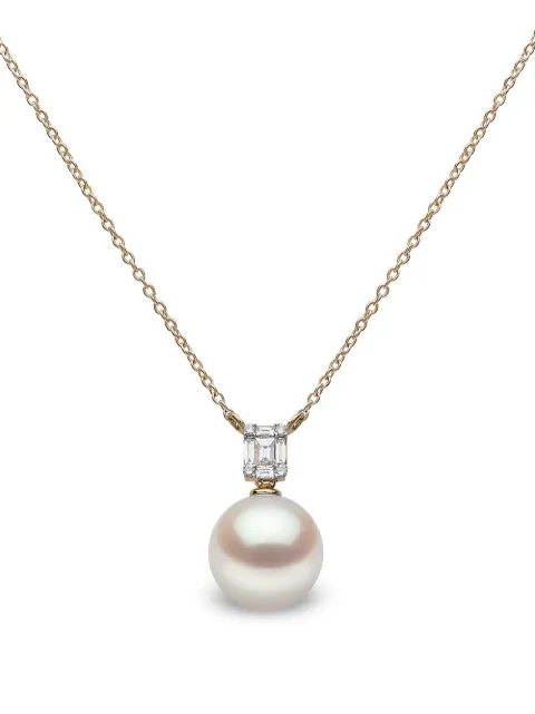 Yoko London 18kt yellow gold pearl and diamond necklace