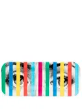Fornasetti striped graphic print tray - White