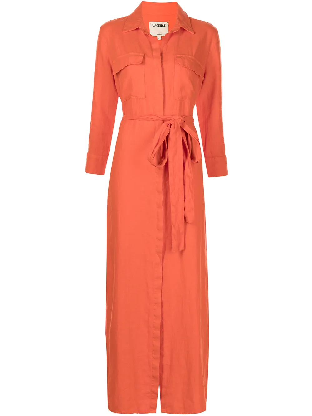 

L'Agence Cameron maxi shirt dress - Orange