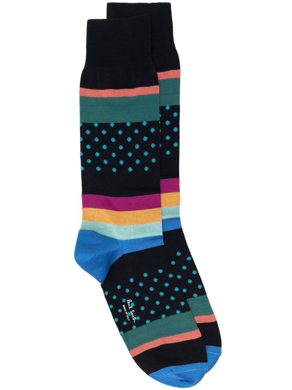 

Paul Smith calcetines a rayas con logo - Azul