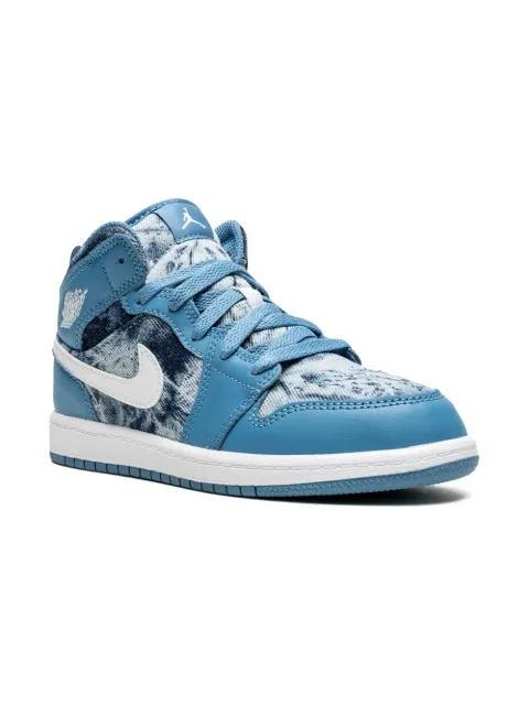 Jordan Kids Jordan 1 Mid "Washed Denim" sneakers