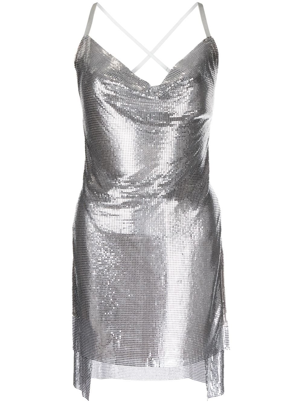 Poster Girl Adrianne Chainmail-effect Mini Dress In Silver | ModeSens