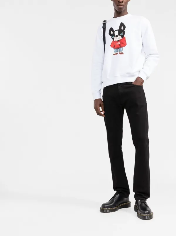 DSQUARED2 Icon Ciro-print Sweatshirt | White | FARFETCH
