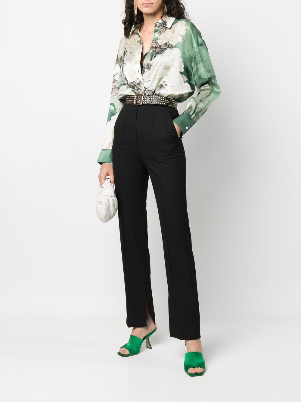 Act N°1 Blouse met bloemenprint - Groen