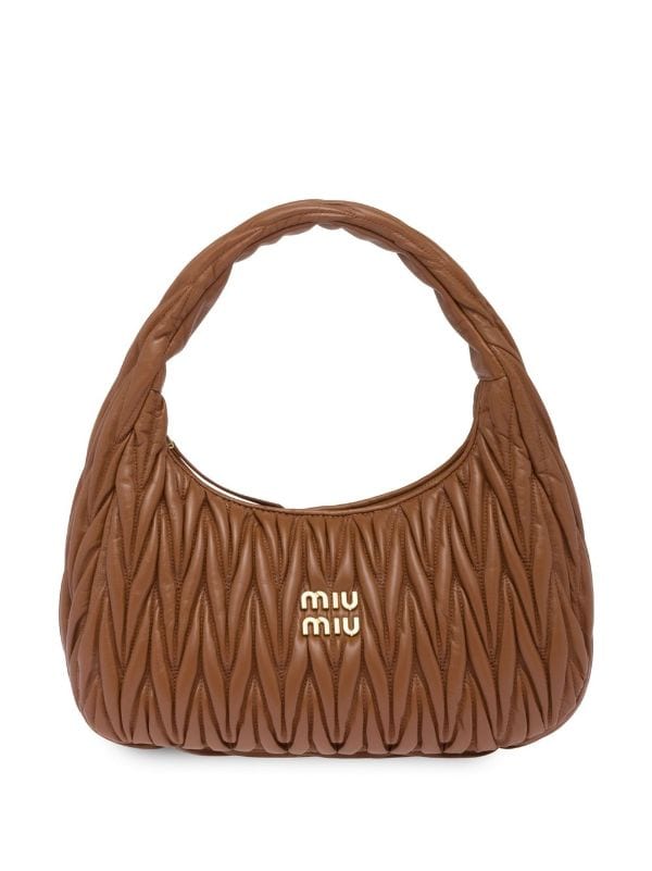 Miu Miu Miu Wander Matelassé Nappa Leather Tote Bag
