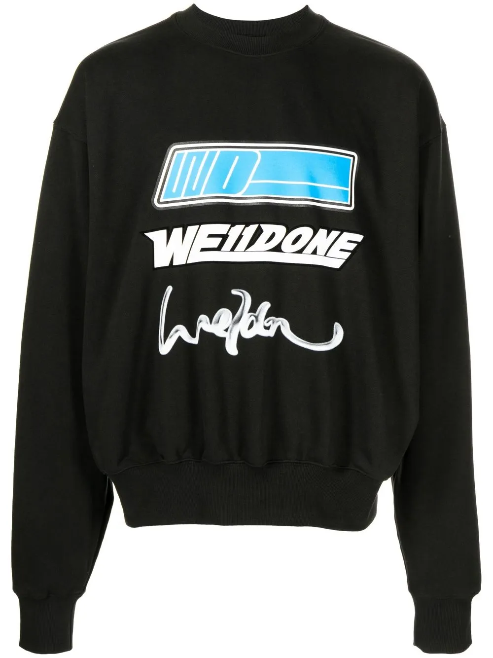 

We11done sudadera con logo estampado - Negro