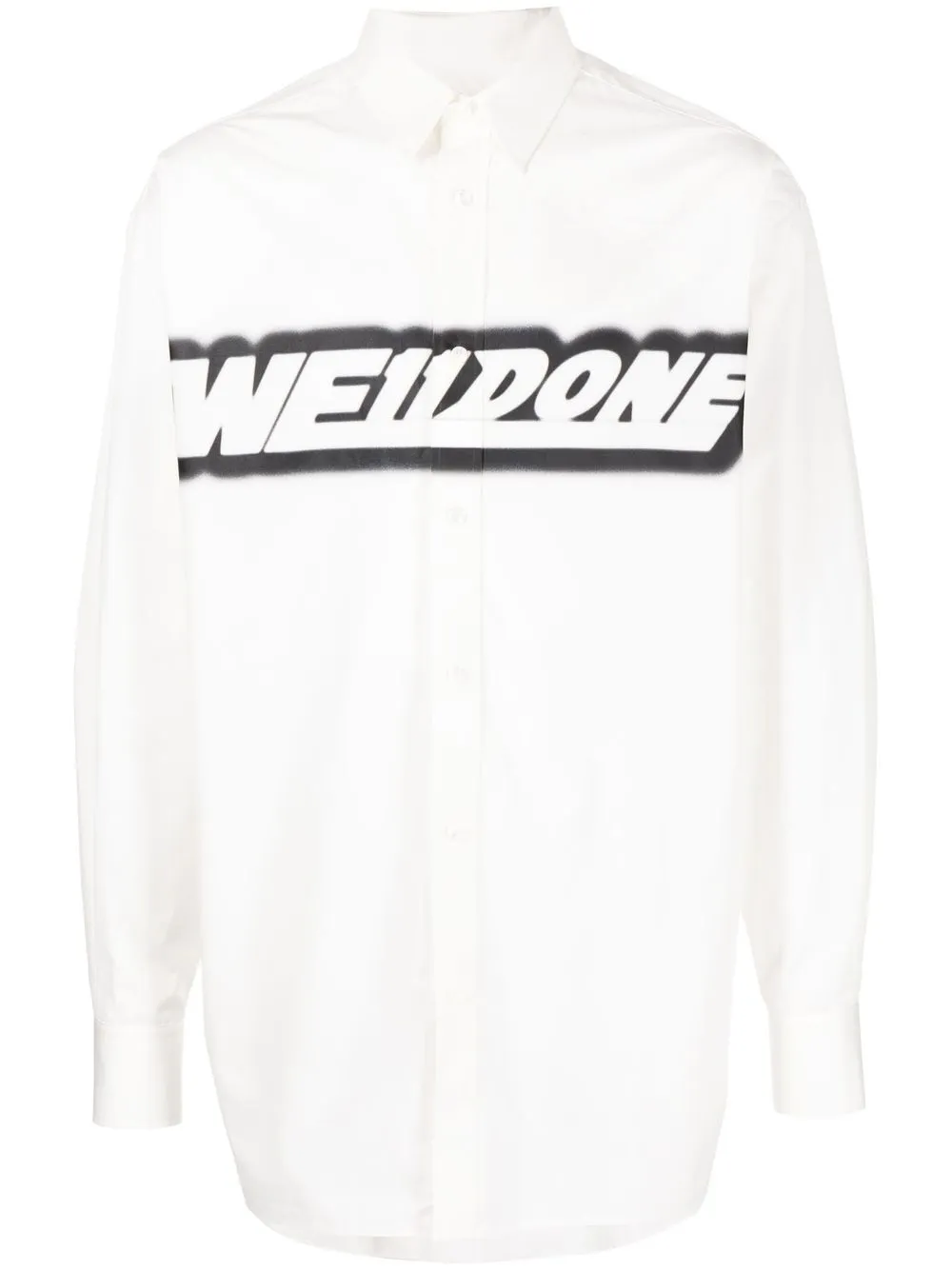 

We11done hoodie con logo estampado - Blanco