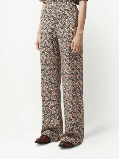 Burberry monogram-print wide-leg 