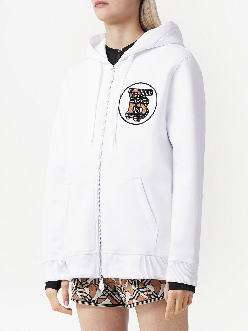 Burberry TB Monogram Fleece Zipped Hoodie - Farfetch