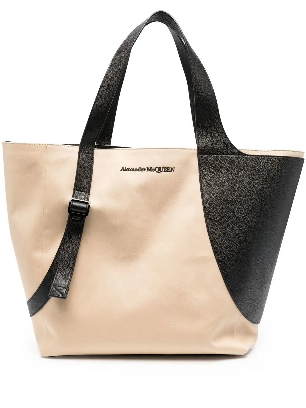 Alexander McQueen tote con logo bordado - Neutro
