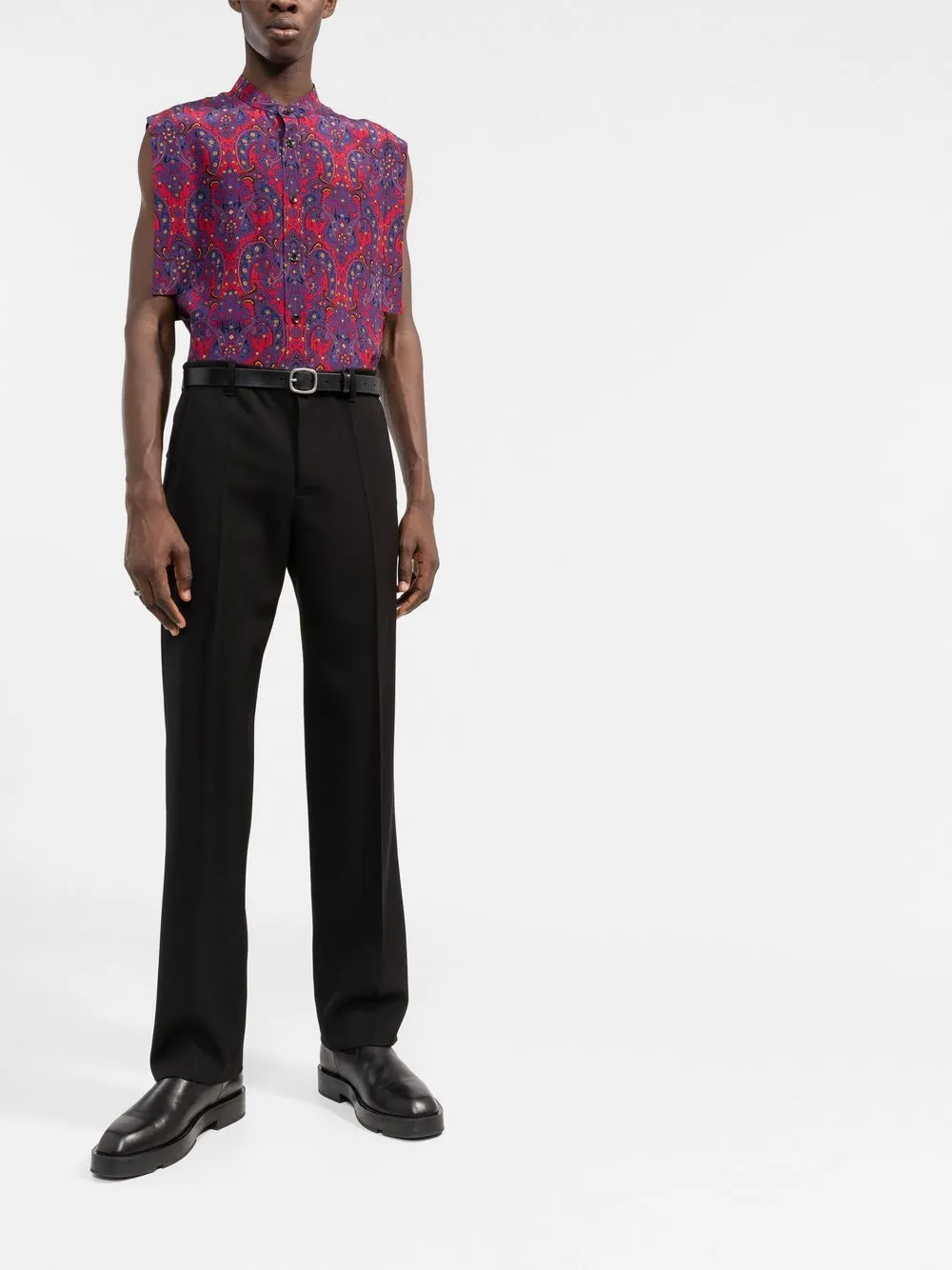 Saint Laurent Overhemd met paisley-print - Blauw