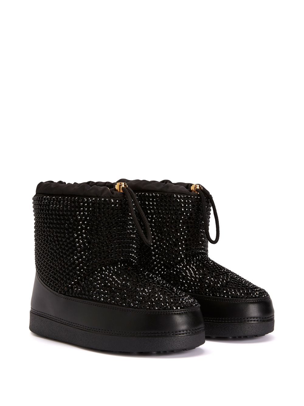 Shop Giuseppe Zanotti Gz-aspen Rhinestone-embellished Boots In Black