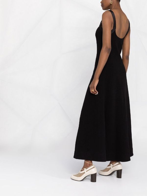 Jil Sander sweetheart neck Maxi Dress Farfetch