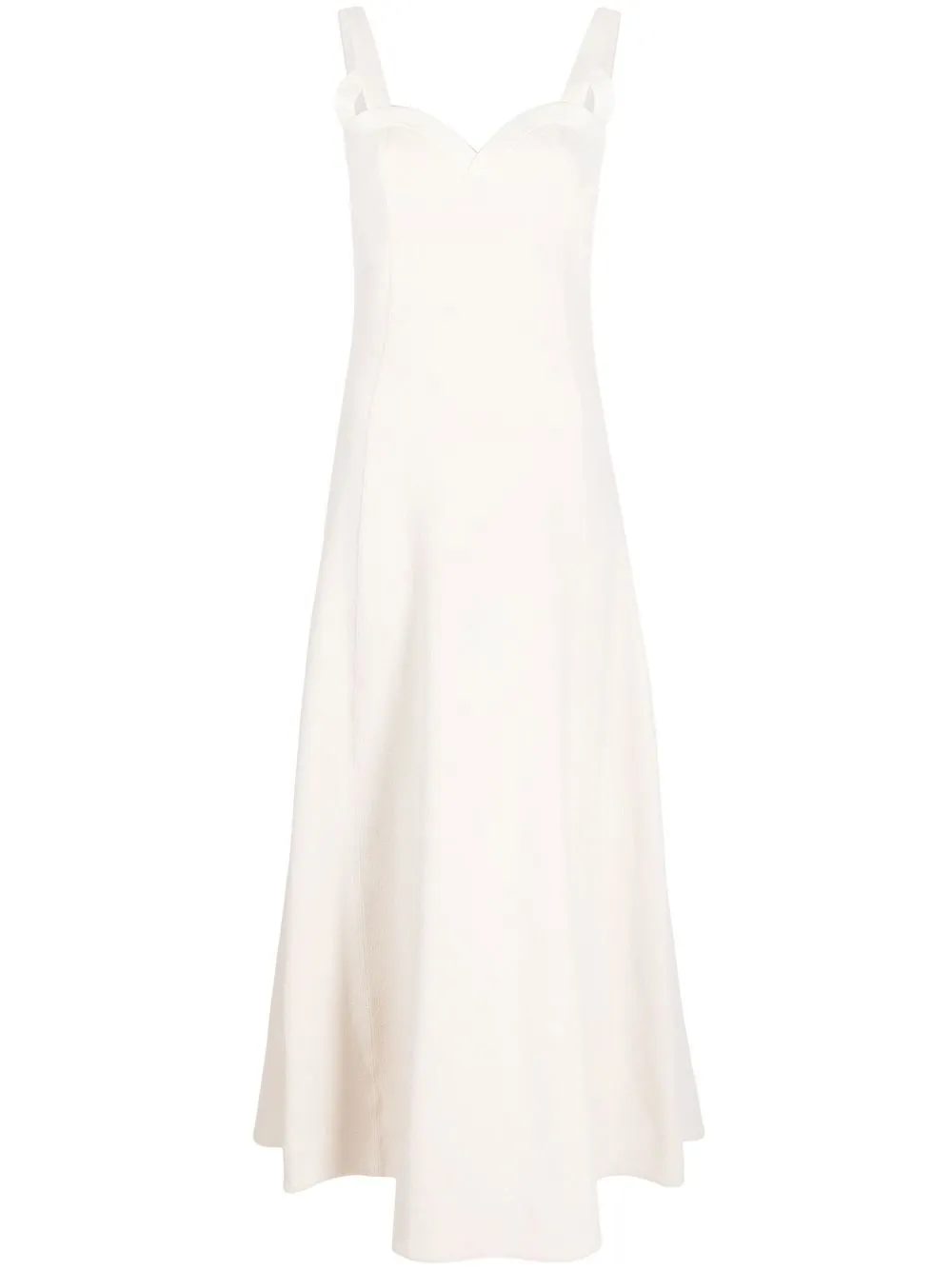 

Jil Sander sweetheart-neck midi dress - Neutrals