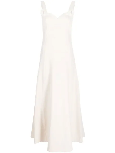 Jil Sander vestido corto con escote en forma de corazón