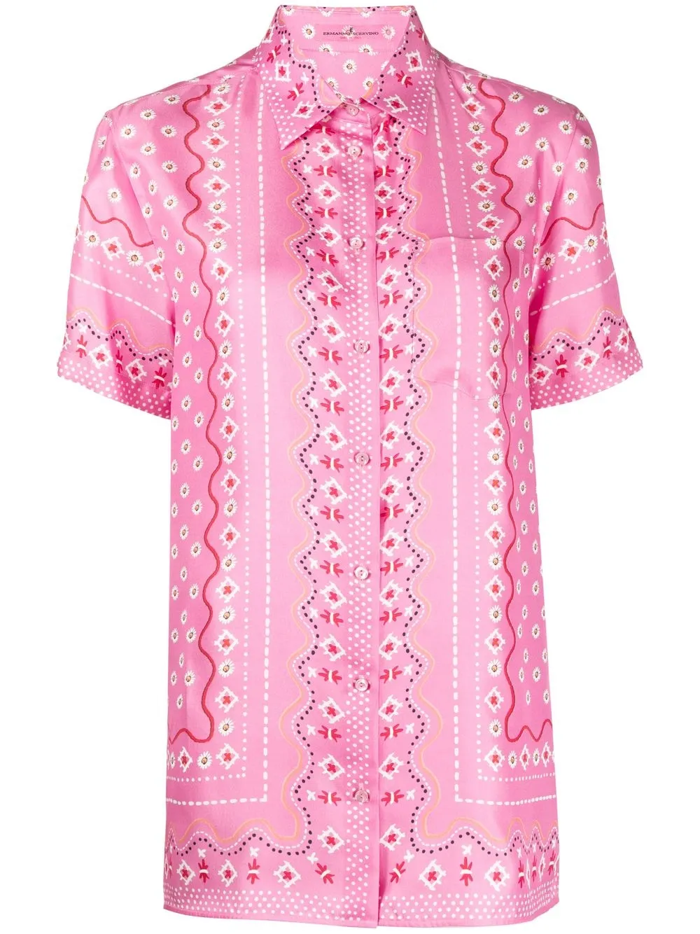 

Ermanno Scervino camisa con estampado de bandana - Rosado