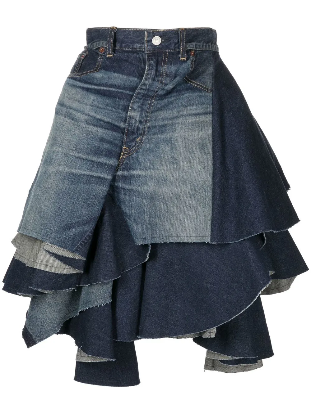 

Junya Watanabe denim asymmetric skirt - Blue