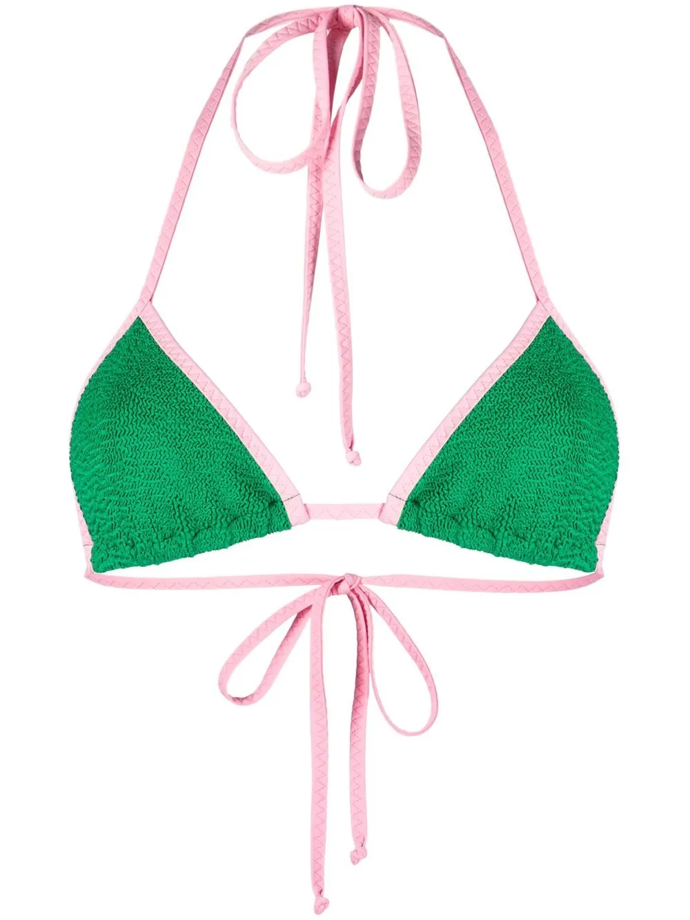 

MC2 Saint Barth Leah halterneck bikini top - Green