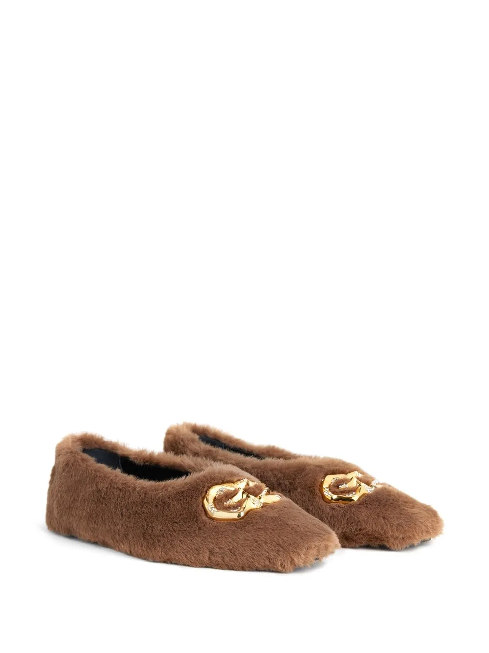 Giuseppe Zanotti Lucreciia loafers van imitatiebont - Bruin