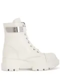 Giuseppe Zanotti Alexa leather combat boots - White