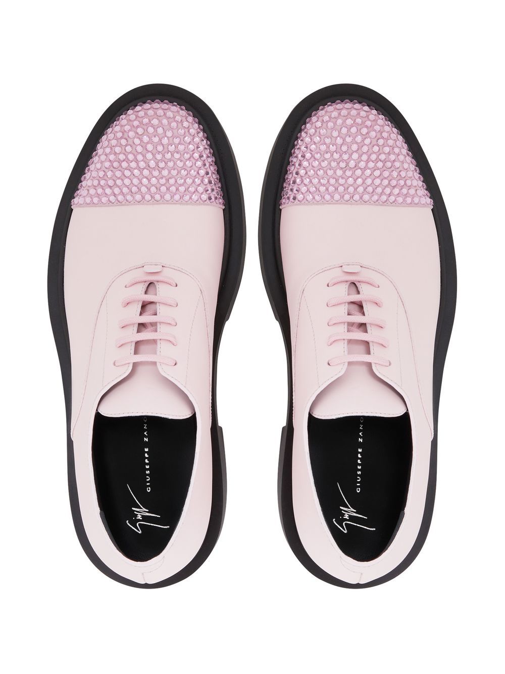 Shop Giuseppe Zanotti Arnhau Studded Leather Loafers In Pink