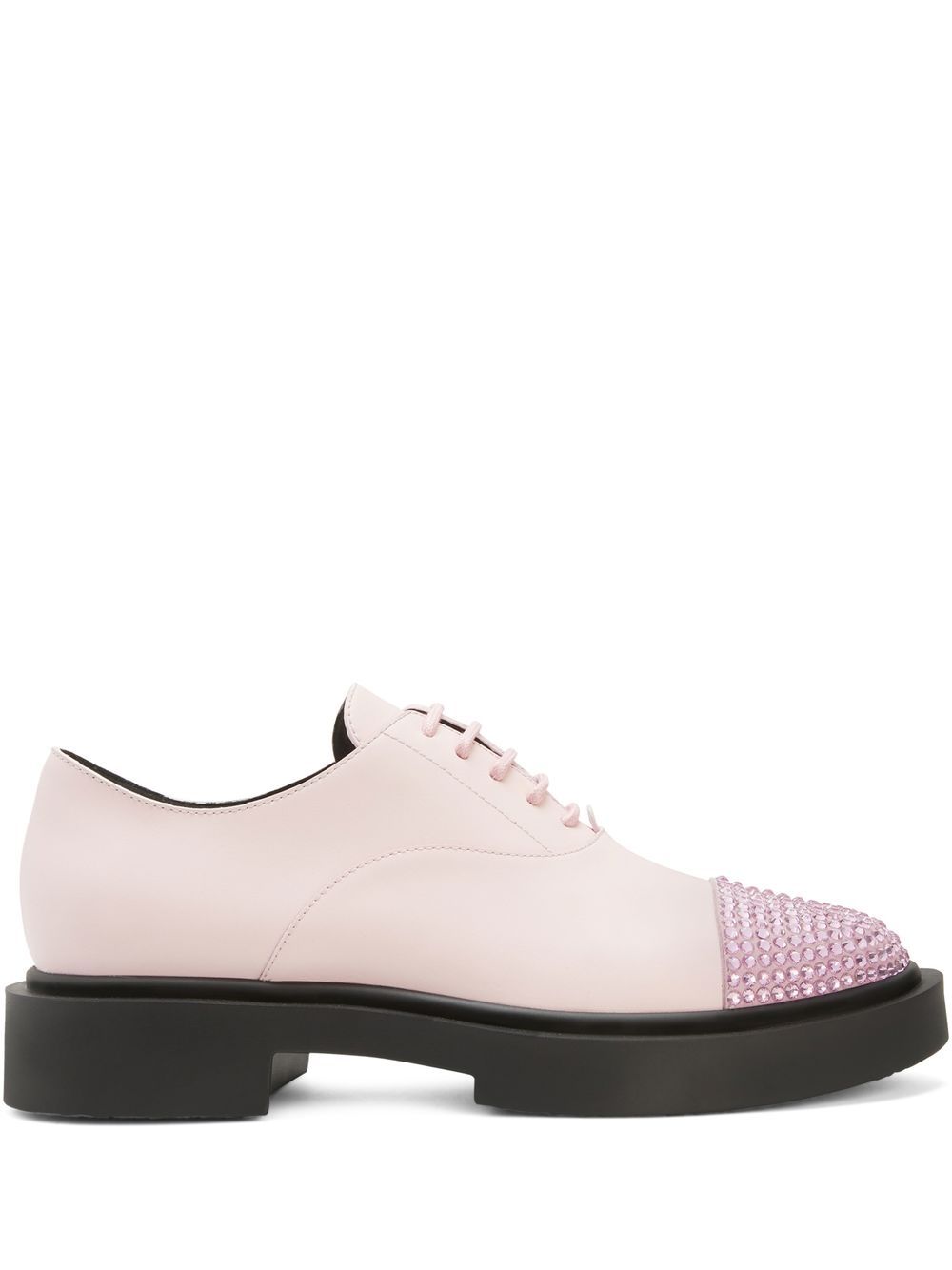 Shop Giuseppe Zanotti Arnhau Studded Leather Loafers In Pink