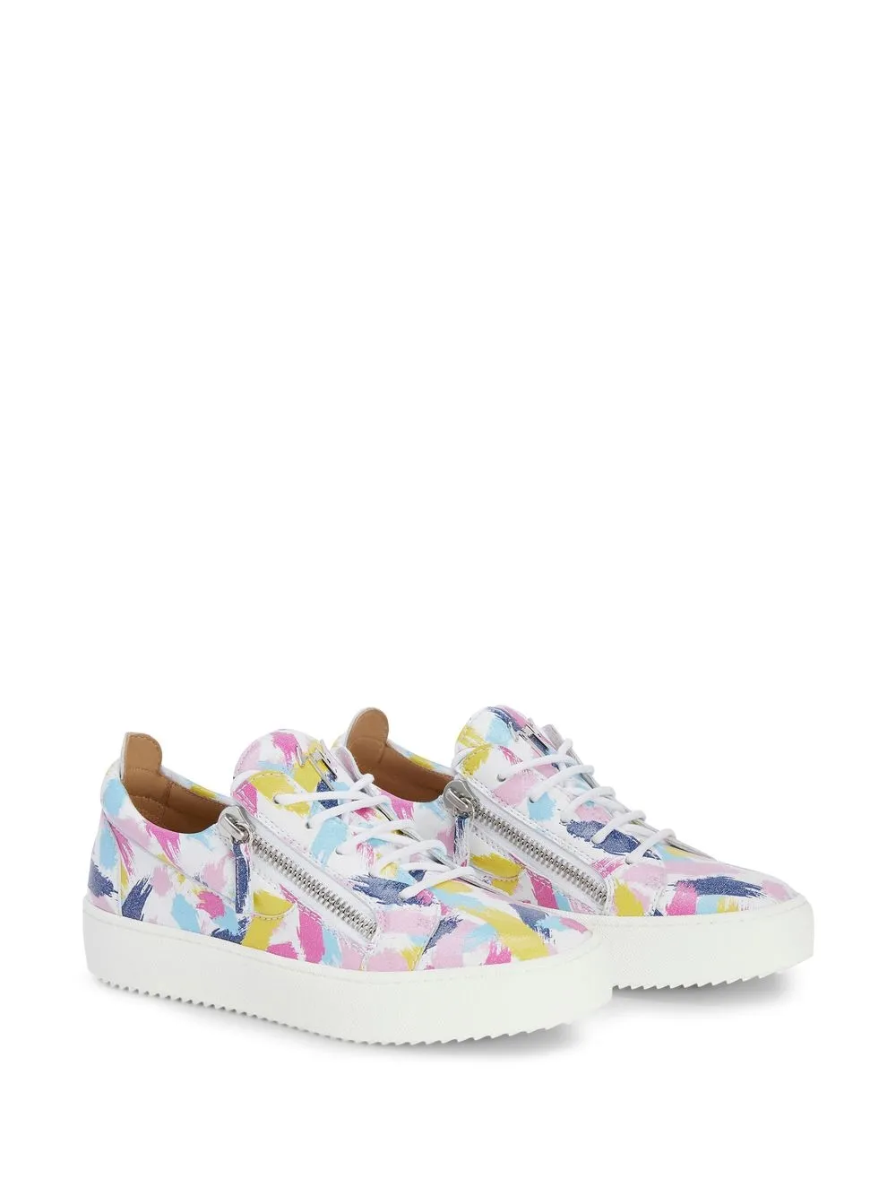 Giuseppe Zanotti Gail brushstrokes-print low-top sneakers White