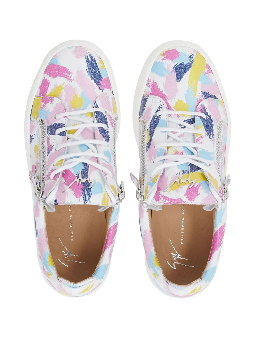 Giuseppe Zanotti Gail brushstrokes-print low-top sneakers White