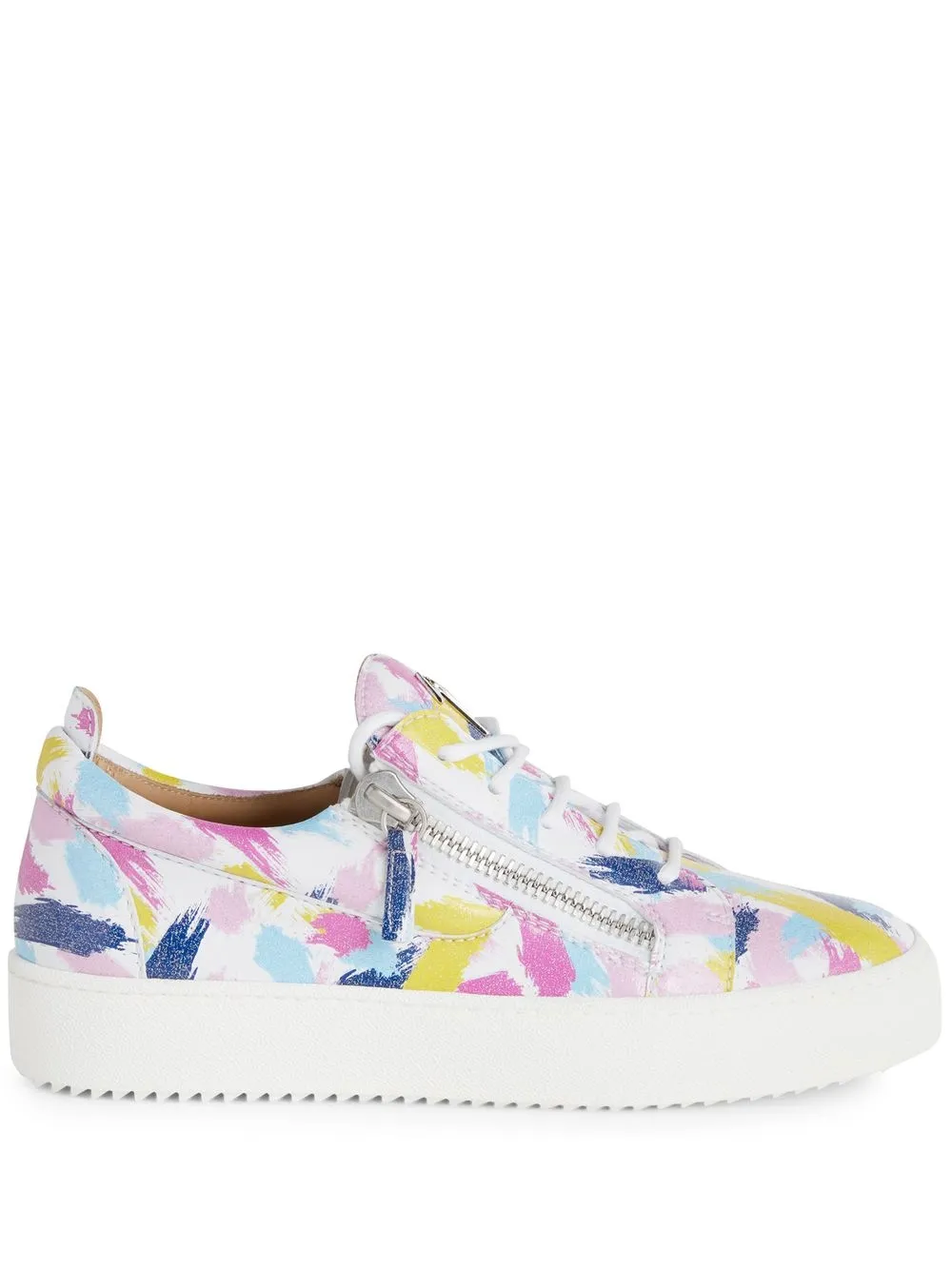 Giuseppe Zanotti Gail brushstrokes-print low-top sneakers White