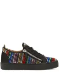 Giuseppe Zanotti Frankie Strass log-top sneakers - Black