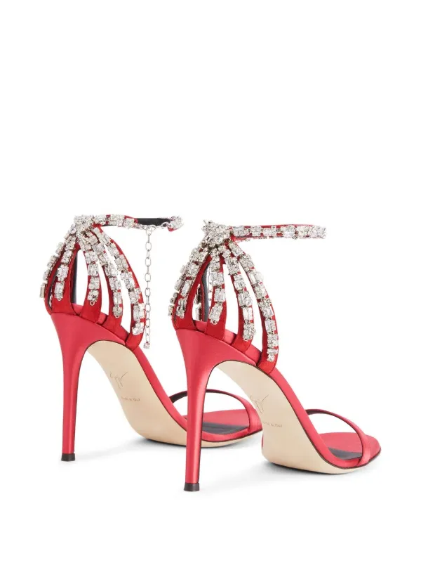 Giuseppe Zanotti Adele Crystal 105mm Sandals Farfetch