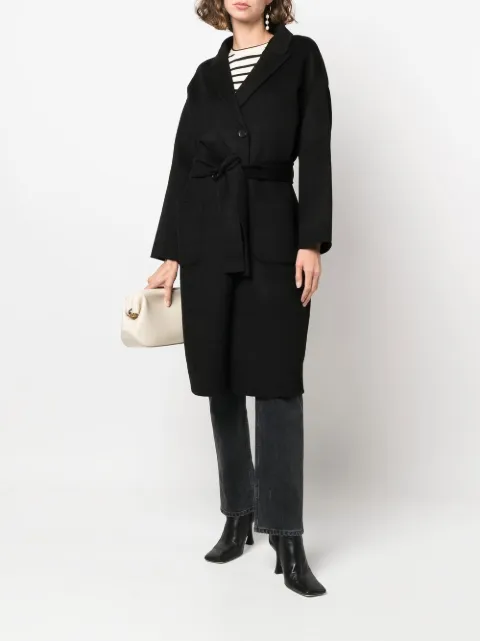ANINE BING belted double-breasted coat A014001000 - 1