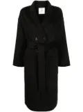 ANINE BING belted double-breasted coat - Black