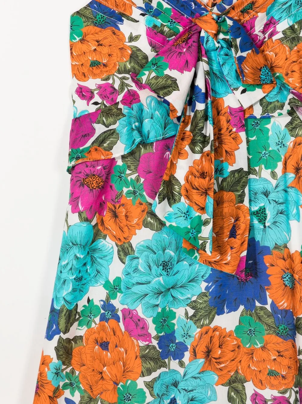  Marlo Imogen Maxikleid Mit Blumen Print   Blau 