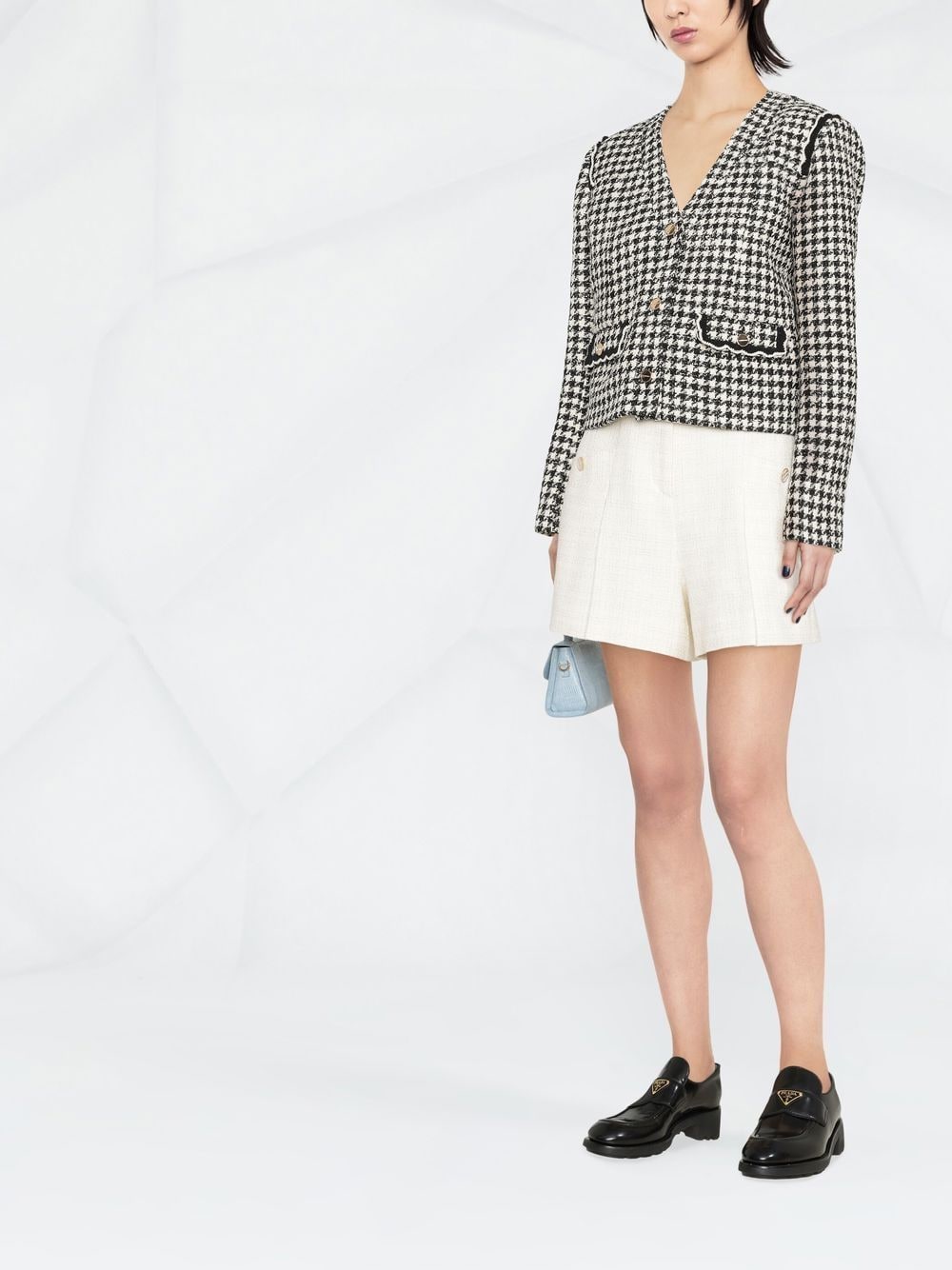 SANDRO Jack met gingham ruit - Zwart