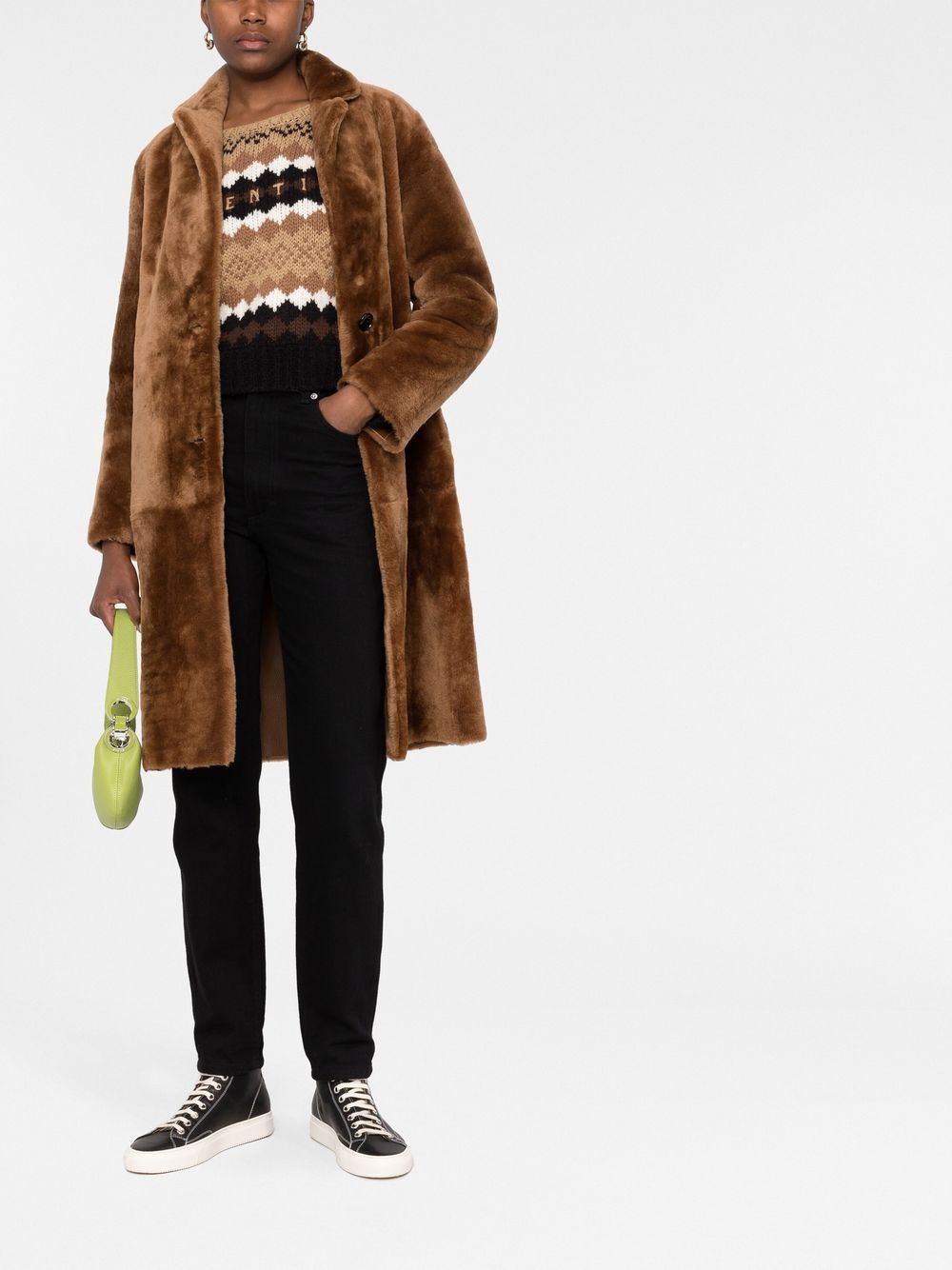 Shearling hotsell coat sandro