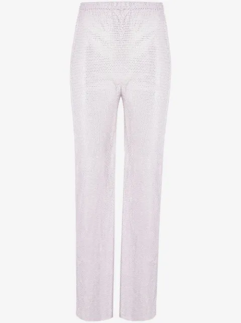 Santa Brands pantalon évasé à ornements strassés